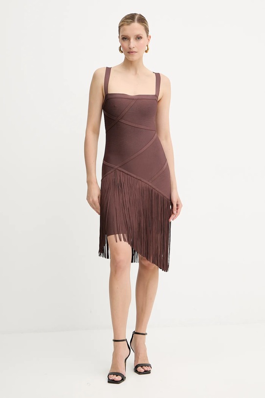 Herve Leger sukienka Josephine FRI8513807 brązowy AW25