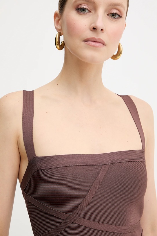 Herve Leger sukienka Josephine brązowy FRI8513807