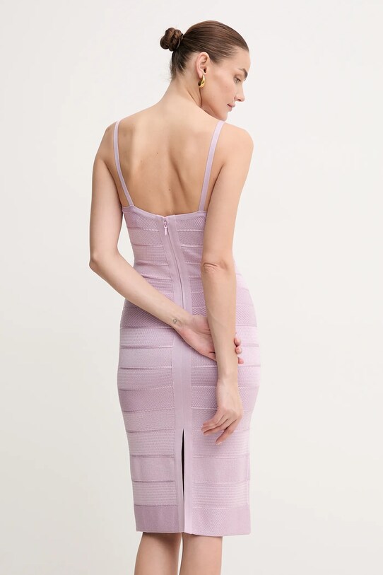 Odzież Herve Leger sukienka Rowan MSB8511984 fioletowy