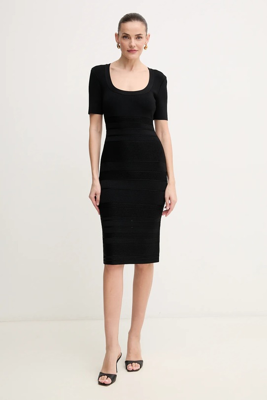 Herve Leger rochie Marianne MSB8518700 negru SS25