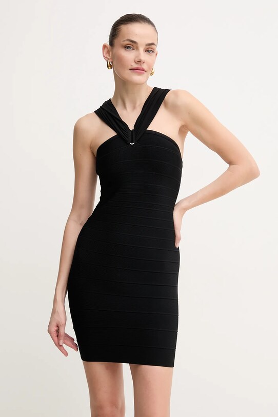 Herve Leger sukienka Celine z elastanem czarny RMB8513637