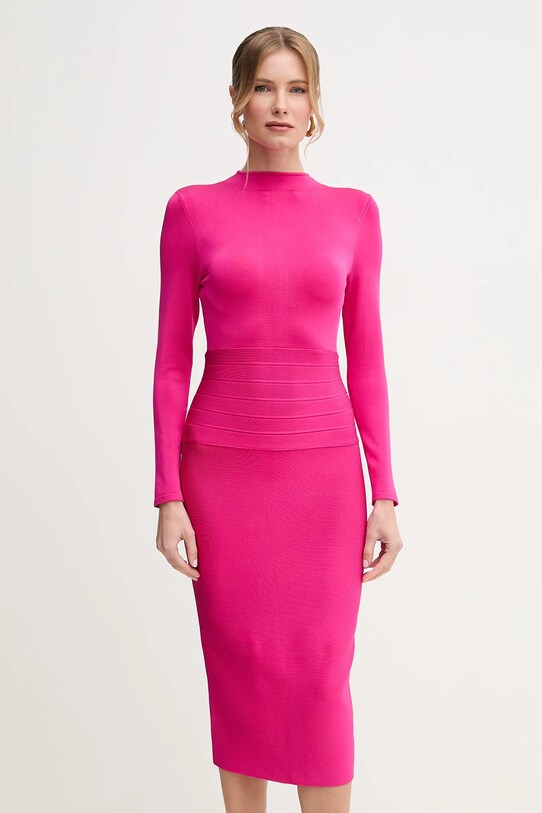 Šaty Herve Leger Freya HLT8498785 ružová SS25
