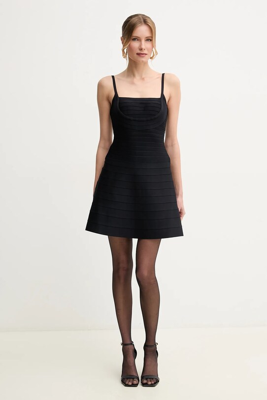 Herve Leger rochie Milly HLT8499590 bleumarin SS25