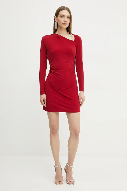 Obleka Herve Leger Abby RMJ8503223 rdeča SS25