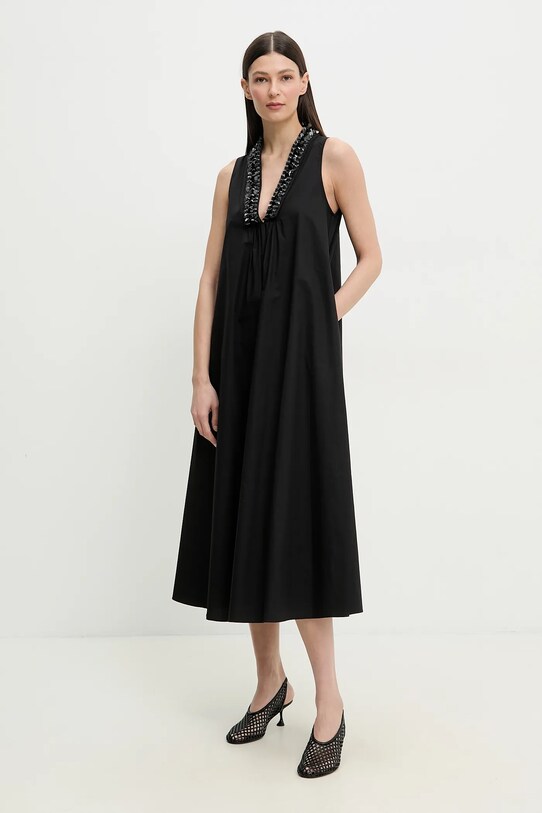 ISABELLE BLANCHE rochie midi negru IS25SS.A056.T012