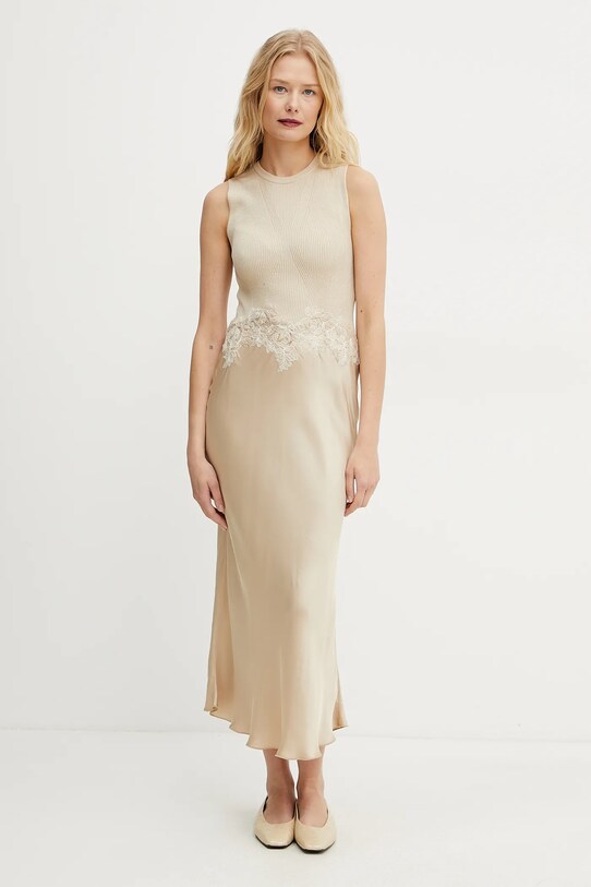 Сукня Ermanno Scervino 56TQ008EL0 бежевий SS25