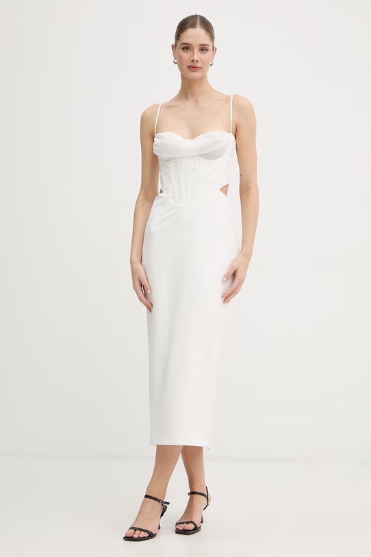 Bardot sukienka beżowy 58535DB