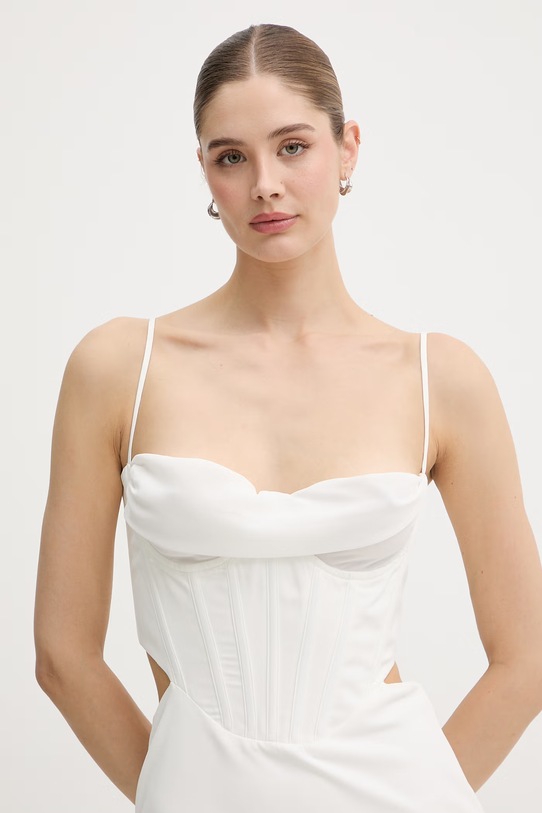 Bardot sukienka beżowy 58535DB