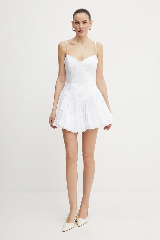 Bardot rochie din bumbac 59794DB alb SS25