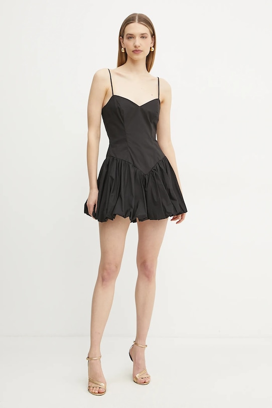 Bardot rochie din bumbac 59794DB negru SS25