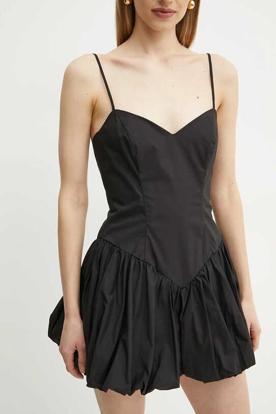 Bardot rochie din bumbac negru 59794DB