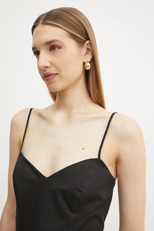 Bardot rochie din bumbac 59794DB negru