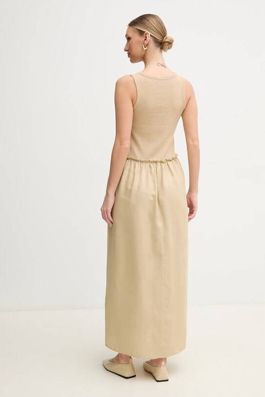 MAX&Co. sukienka lniana 2516621034200 beżowy SS25