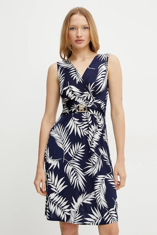 Morgan sukienka RFLORIA wzorzyste granatowy RFLORIA