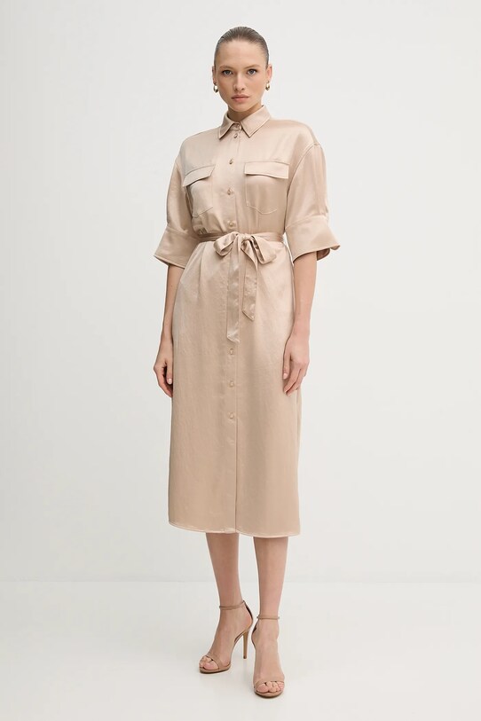 Marc Aurel sukienka midi beżowy 6553.2000.93424