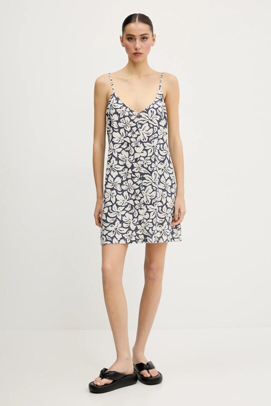 Rip Curl rochie din amestec de in LAS DALLAS 06XWDR bleumarin SS25