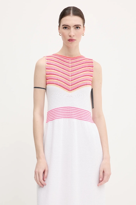 Odzież United Colors of Benetton sukienka 1194EV02A różowy