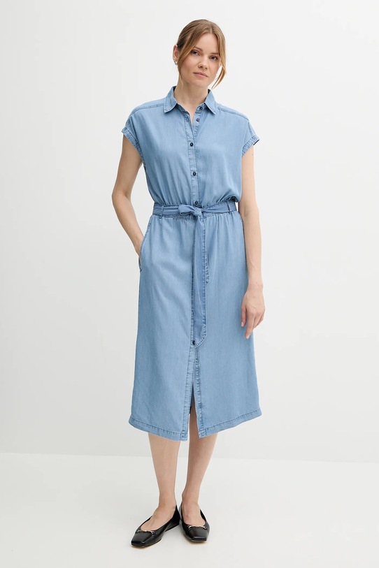 United Colors of Benetton sukienka 4KHNDV0BI niebieski SS25