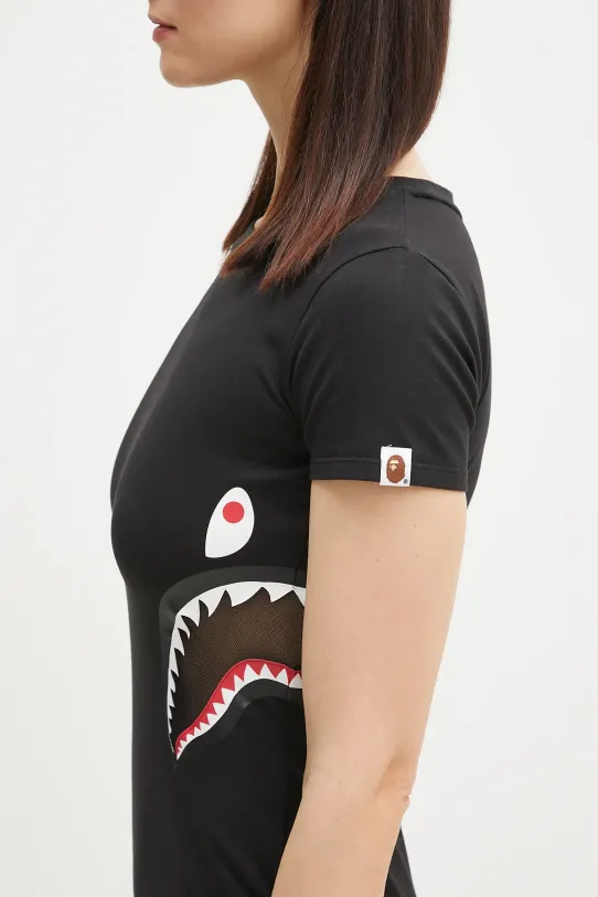 Рокля A Bathing Ape Shark Jersey черен 1L30235002