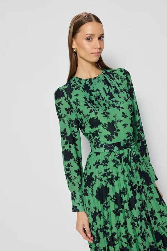 Obleka Bizuu NYLA zelena NYLA.ACUTO.MULTI.SS25