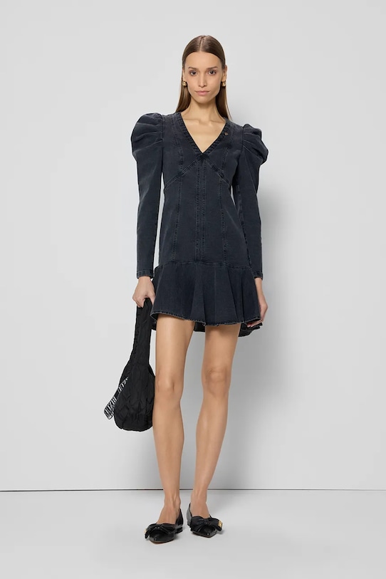 Bizuu sukienka jeansowa ADEMY bawełna szary ADEMY.CZARNY.SS25
