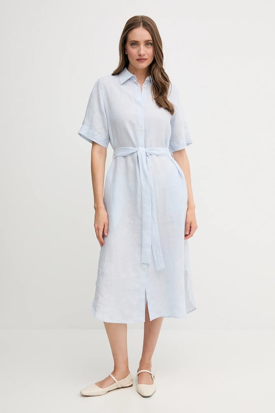 Gant rochie din in fixat albastru 4503390