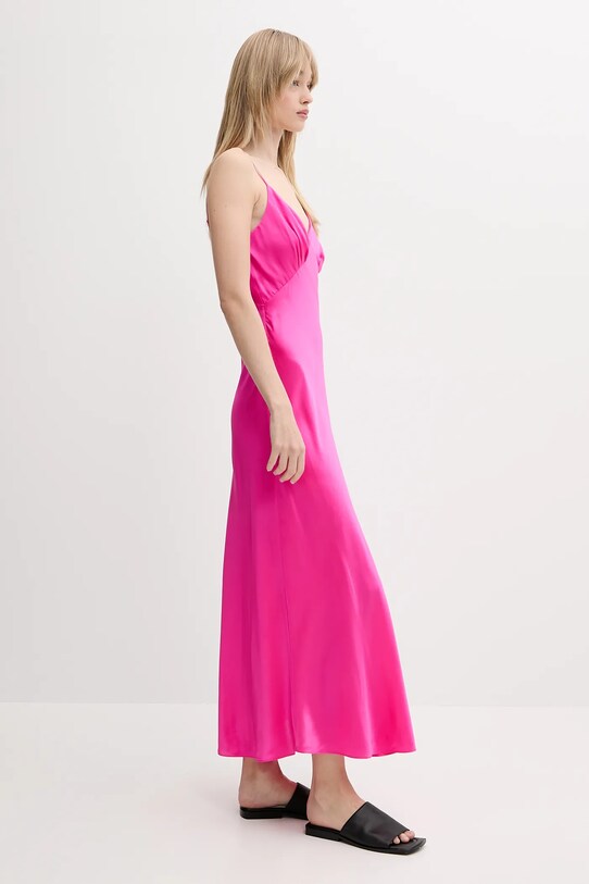 Svilena haljina FROM FUTURE WRO00032 roza SS25