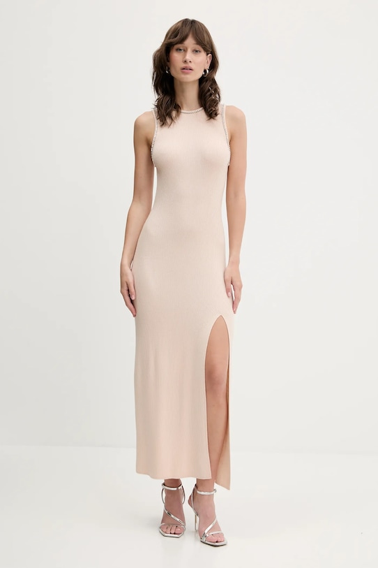 FROM FUTURE vestito in lana maxi beige WRO02676