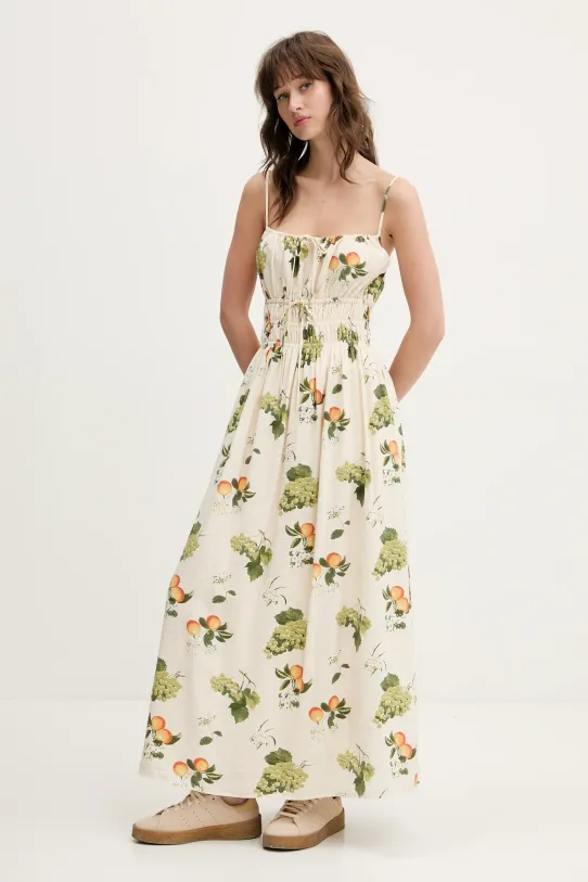 Šaty Abercrombie & Fitch KI159.5571.435 béžová SS25