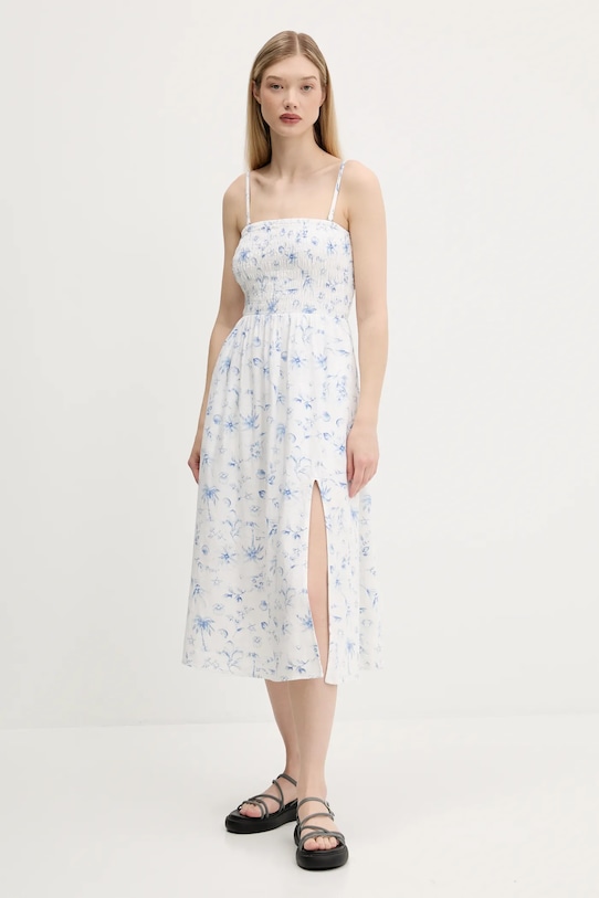 Hollister Co. sukienka lniana KI359.1209.108 beżowy SS25