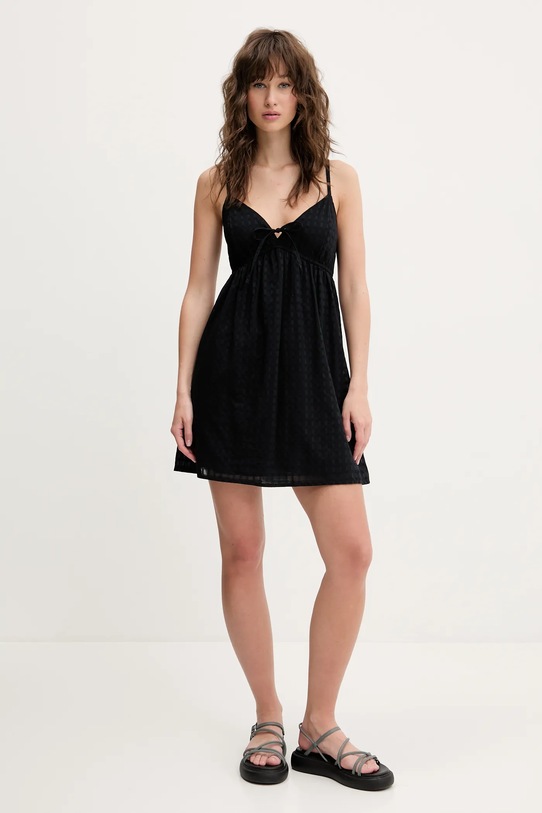 Hollister Co. rochie din bumbac KI359.5019.900 negru SS25