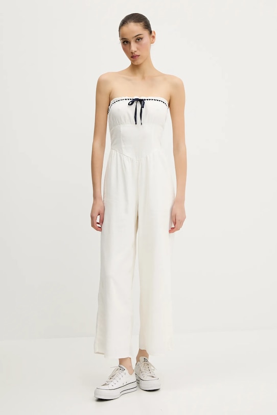 Plátěný overal Hollister Co. nášivka béžová KI359.5044.101