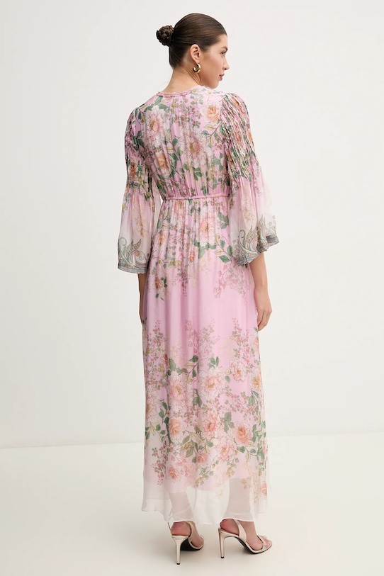 Hale BOB sukienka z domieszką jedwabiu Alanna 4YPR652A różowy SS25