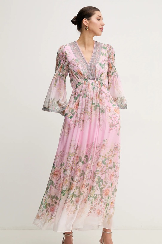 Odzież Hale BOB sukienka z domieszką jedwabiu Alanna 4YPR652A różowy