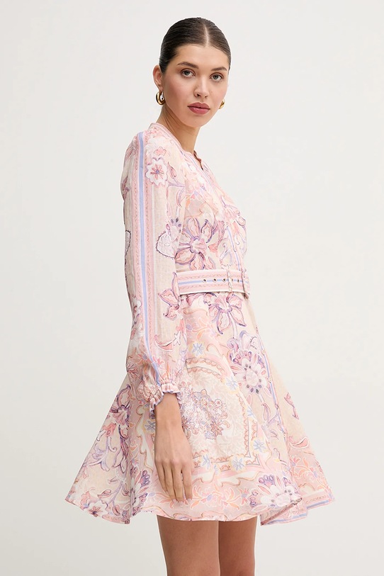 Hale BOB vestito di lino Miranda rosa 4ZCA612A