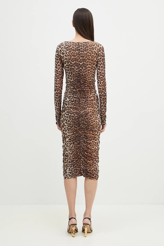 Clothing GANNI dress F9758 brown