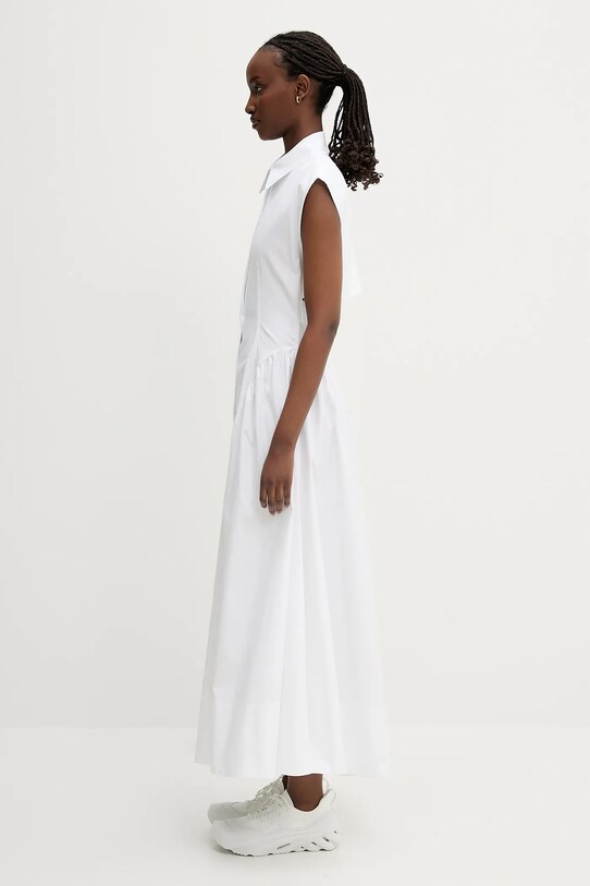 Sportmax sukienka bawełniana Fabiana 2512221092600 biały SS25