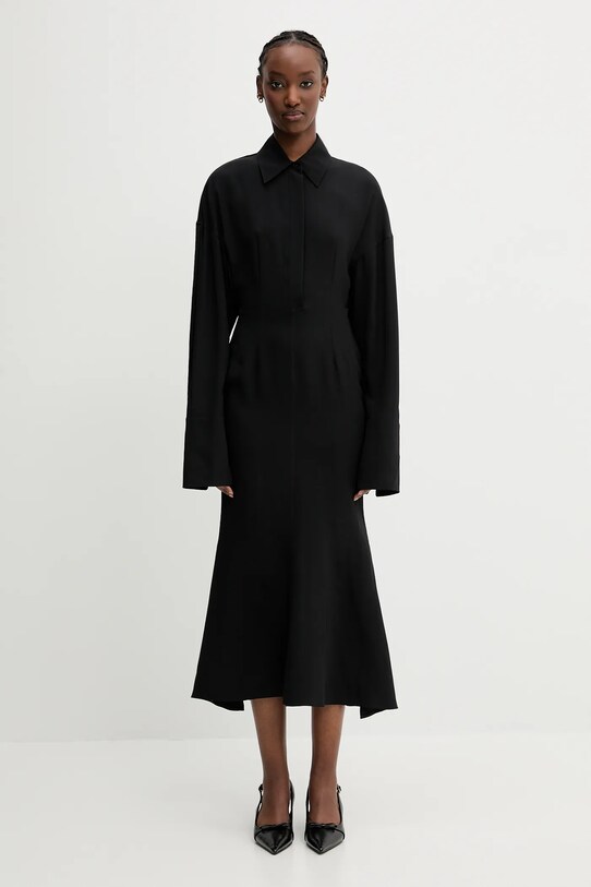 Sportmax sukienka jedwabna Oltre casual czarny 2512221131600