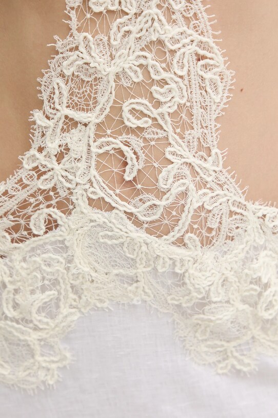 Ermanno Scervino sukienka z domieszką lnu D464Q629NZB