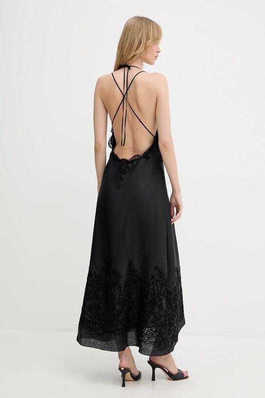 Îmbrăcăminte Ermanno Scervino LIFE rochie din amestec de in D464Q606NZB negru