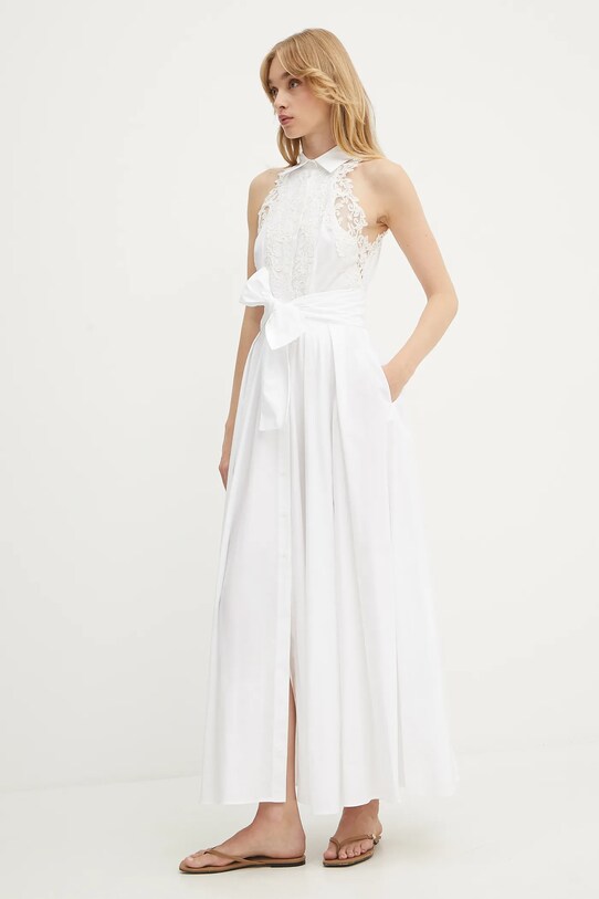 Ermanno Scervino pamut ruha D464Q613OVZ fehér SS25