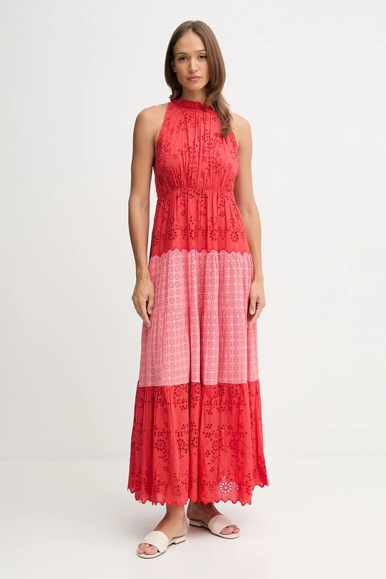 Pedro del Hierro rochie din bumbac 3819838 rosu SS25