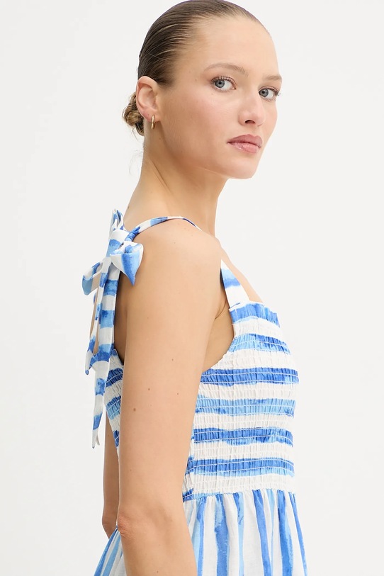 Λινό φόρεμα Pedro del Hierro μπλε 3819823