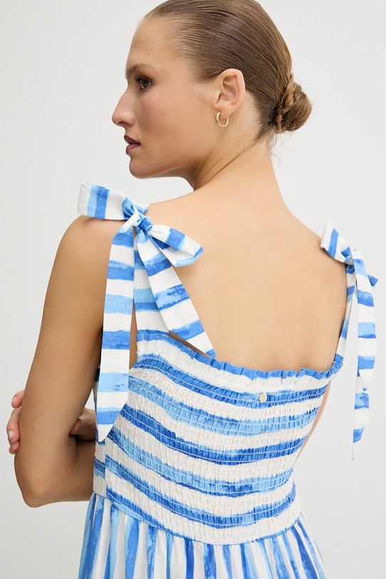 Λινό φόρεμα Pedro del Hierro 3819823 μπλε