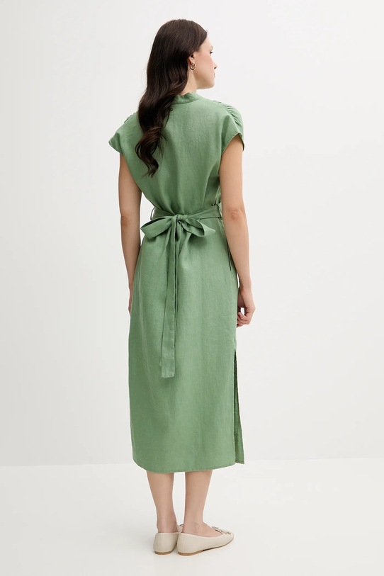 Odzież Pedro del Hierro sukienka lniana 3819821 zielony