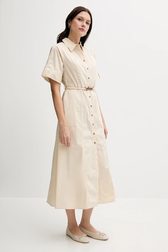 Pedro del Hierro sukienka 3819813 beżowy SS25