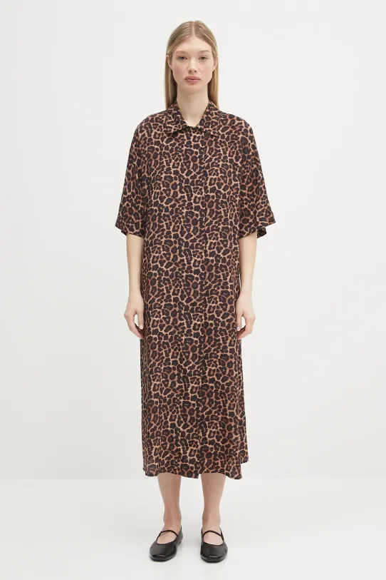 Anine Bing sukienka Julia Dress casual brązowy A.02.0491