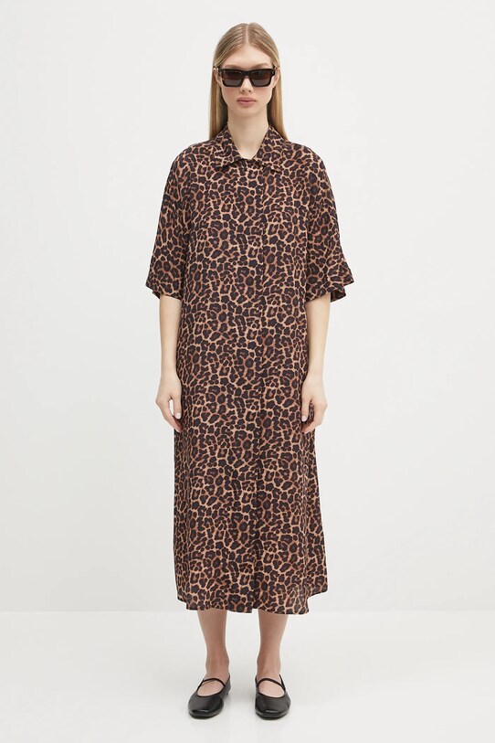 Anine Bing sukienka Julia Dress A.02.0491 brązowy