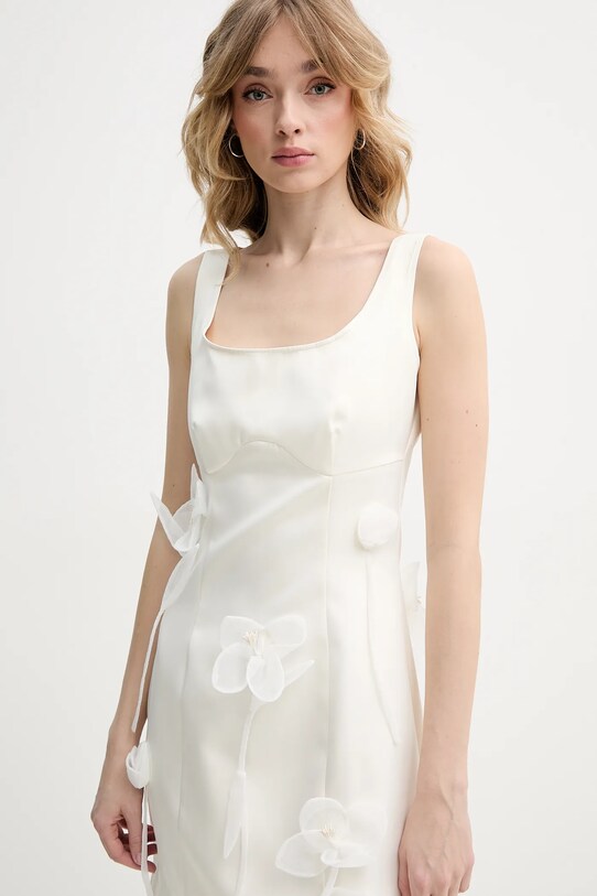 Rotate sukienka beżowy 113881857