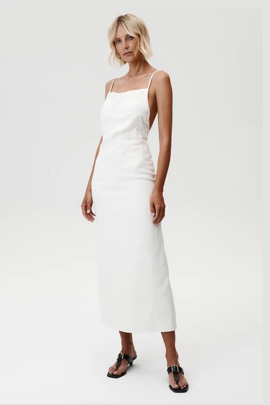 Undress Code sukienka lniana Havana Dress 898 beżowy SS25